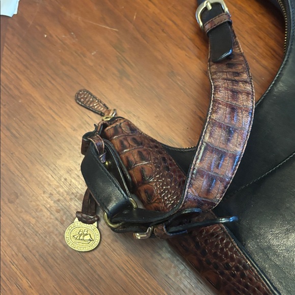 Brahmin Black and Brown Women’s Messenger Bag - Picture 3 of 5